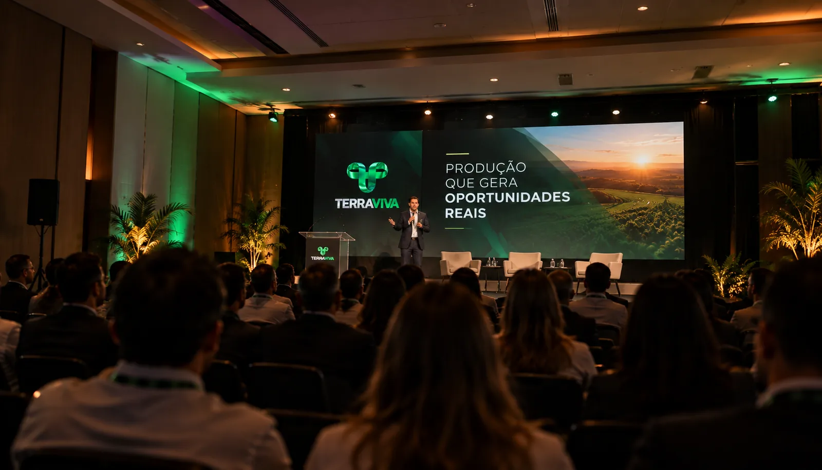 Apresentação do Programa Terra Viva para uma plateia
