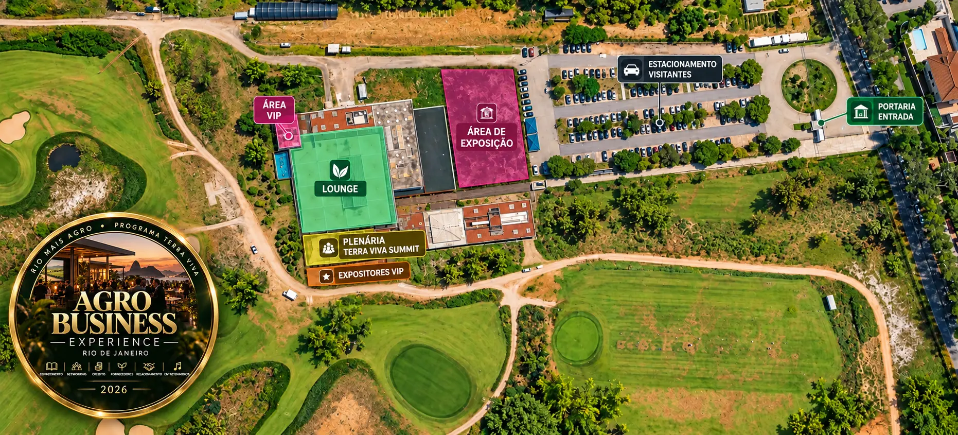 Planta aérea — Campo Olímpico de Golfe